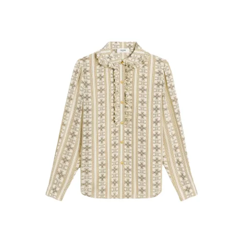 CELINE Хаки Женские Рубашки