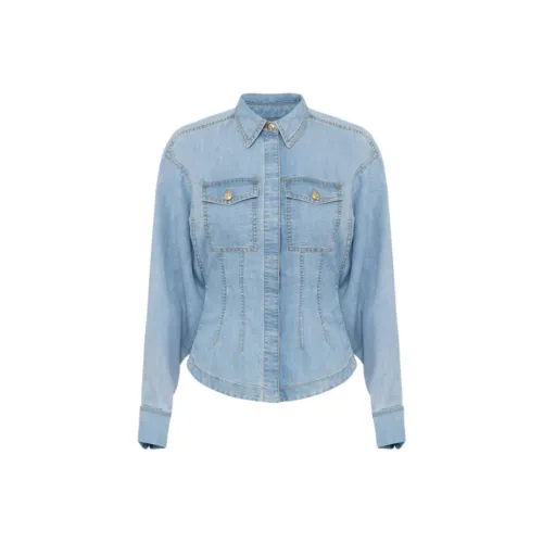 Elisabetta Franchi Рубашка Женская Светло-Синяя