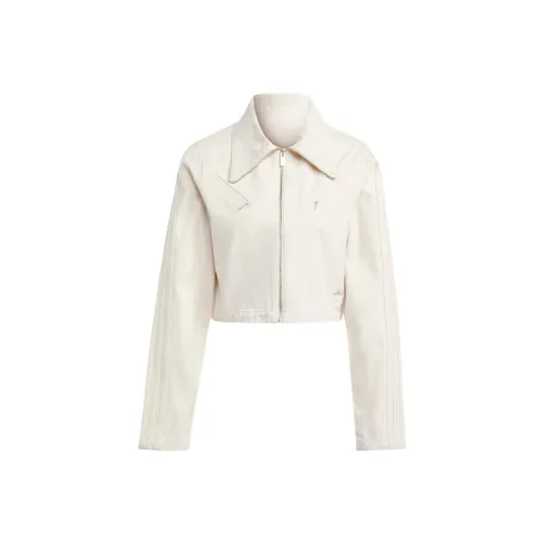 Adidas Originals Fashion Montreal Denim TRACK TOP Куртки Пальто Женские Экрю