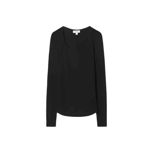 COS Обычная T-рубашка Женская Черная