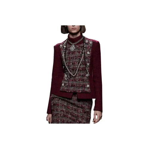 CHANEL Бургундские Женские Куртки