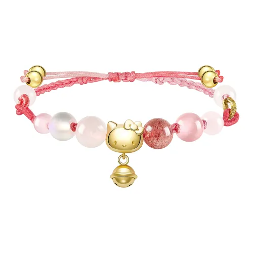 TIDECOLOR x Sanrio Hello Kitty Hello Kitty Красная нить Персик Hand Ткани вязаные KT Кошка Шнурок Браслет-шнурок Мерч по IP