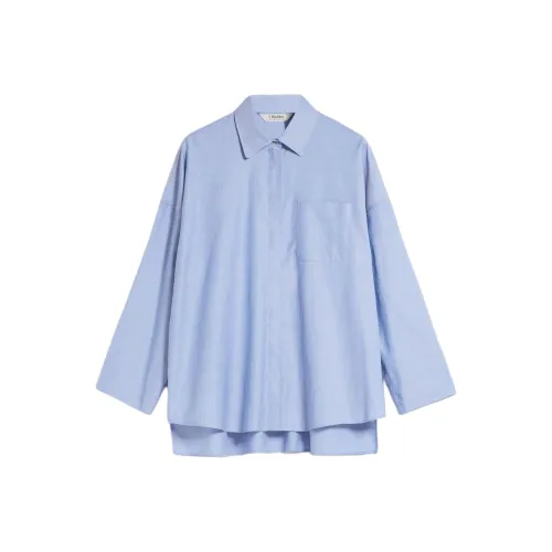 MaxMara Хлопок Oxford Рубашка Женская Синяя
