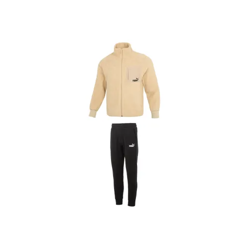 PUMA Clothing Комплект Коричневый Топ + Черные Штаны Мужские Повседневная Спортивная Одежда
