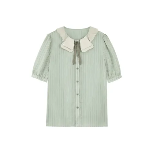 Pit Светло-зеленая Женская Рубашка