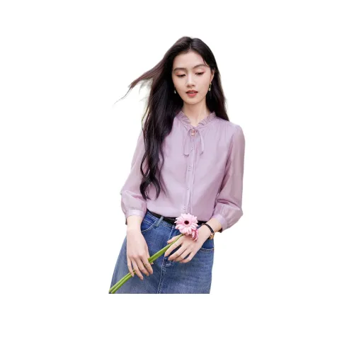 Like The Age Of Water Рубашка Женская Фиолетовая