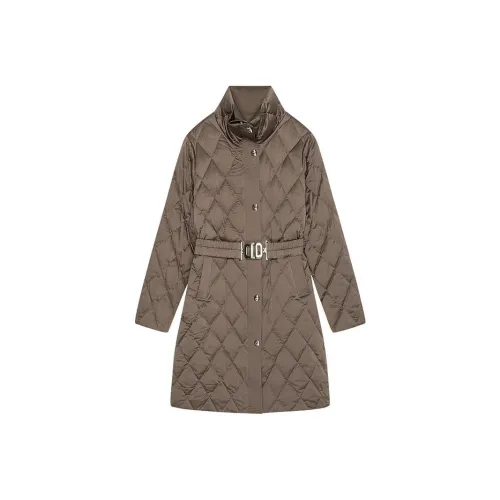 DKNY Пуховик Женский Средний Кофейный