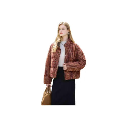 TOUCH Пуховик Женский Красный Черный