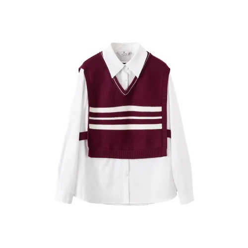 XIANGYING Рубашка Женская Анкора Красная