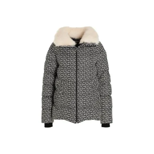 BALMAIN Черный/Белый Женские Пуховики