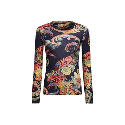 ETRO Фиолетово-синие Женские Рубашки T