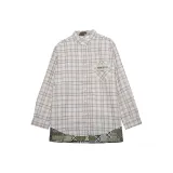 Бежево-абрикосовый в клетку