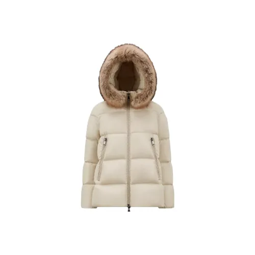 Moncler Laichefur Series Пуховик Женские Серый Бежевый