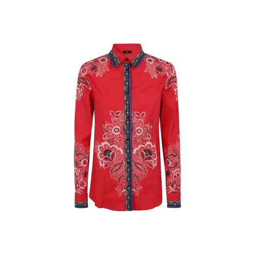 ETRO Женские Рубашки Красного Цвета