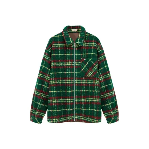 NO ONE ELSE Куртки Пальто Унисекс Зеленая Клетка