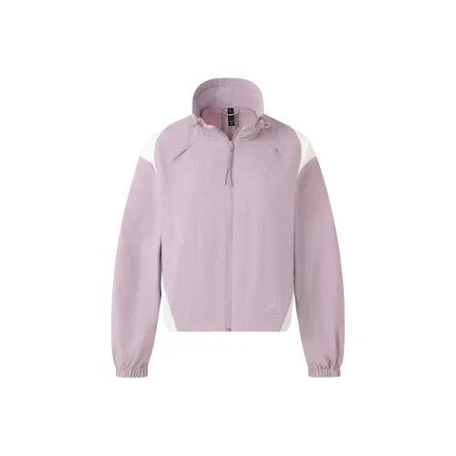 Adidas Ткани вязаные Куртка Куртки Пальто Женские Пурпурно-розовый