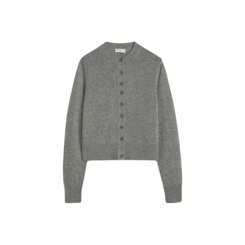 SCANLAN THEODORE SS25 Кашемир Кардиган Кашемир Свитер Женские GREY MELANGE Серый Смешанный цвет