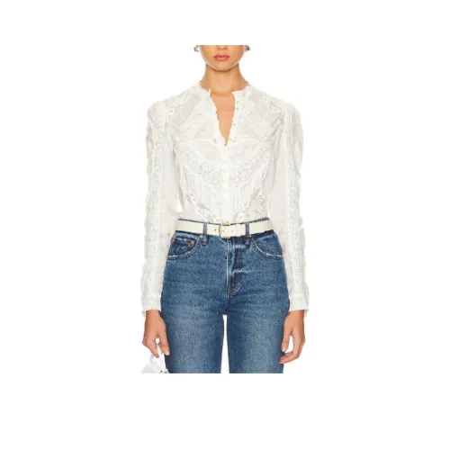 LOVESHACKFANCY Рубашка Женская Белая