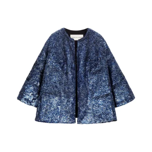 DRIES VAN NOTEN FW24 Куртки и пальто Женские Синий