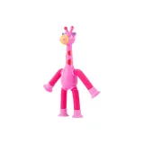 Розовый с светом выдвижной жираф