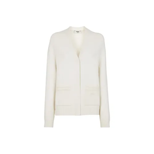 FENDI FW24 Кашемир Свитер Женский Белый