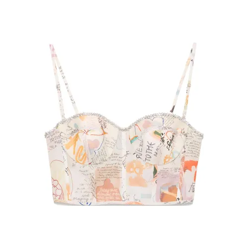 Zimmermann Crush SS25 Топ на бретелях Женский Светлый Бежевый