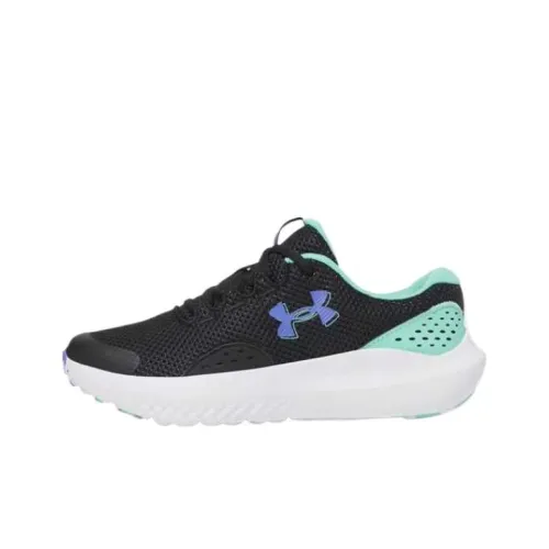 Under Armour Surge 4 Low Топ Детские беговые кроссовки Черный Подростки