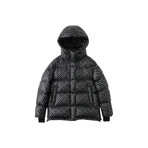 BLACK COLOR Пуховик Женский с принтом