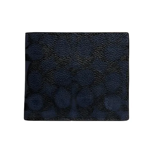 COACH 3 IN 1 Wallet из ПВХ (поливинилхлорид) Кошелек Мужской Полночный Синий