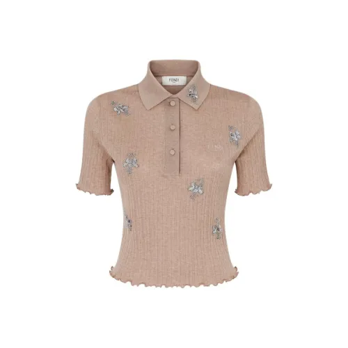 FENDI Коричневый Женские Поло