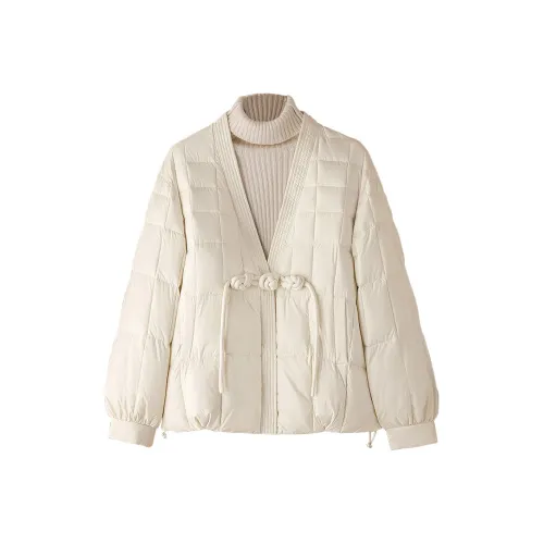 Cypress House Пуховик Женские Ecru