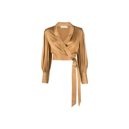 Zimmermann Рубашка Женская Песочно-Коричневая