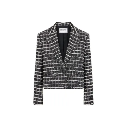 Цвет айсберга Куртки Пальто Женские Черный Белый