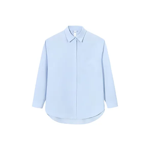 CHAOJIANTA Рубашка Женская Светлая Пыльно-Синяя