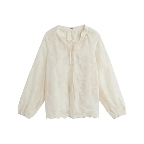 Inman Рубашка Женская Бежевый цвет с узором "Груша"