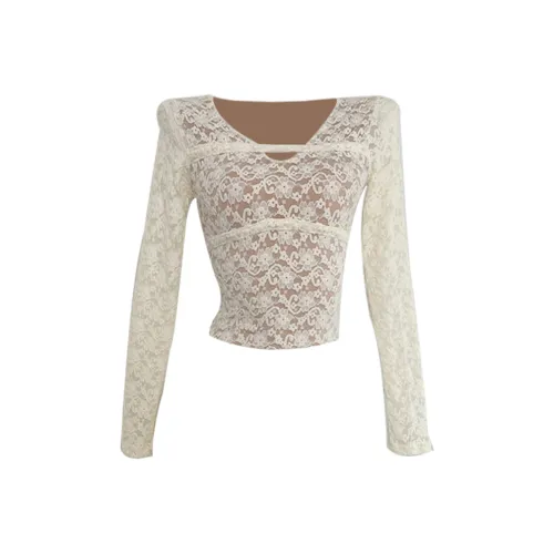 TURN UP T-рубашка Женская Молочно-белая