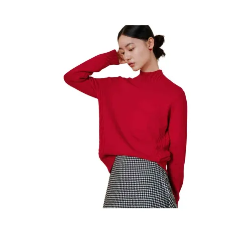 MIHUANG Кашемир Свитер Женский Красный