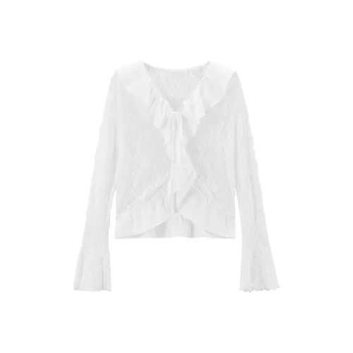 LEDIN Шифон Рубашка Женская Bright White