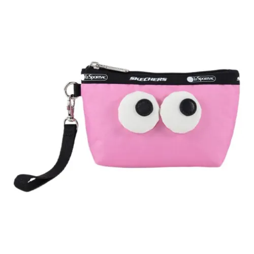 Skechers LeSportsac Коллаборация Ткань Big Eyed Сумка Милый Клатч Мелочь Кошелек Мини Unisex Light Лотос Красный