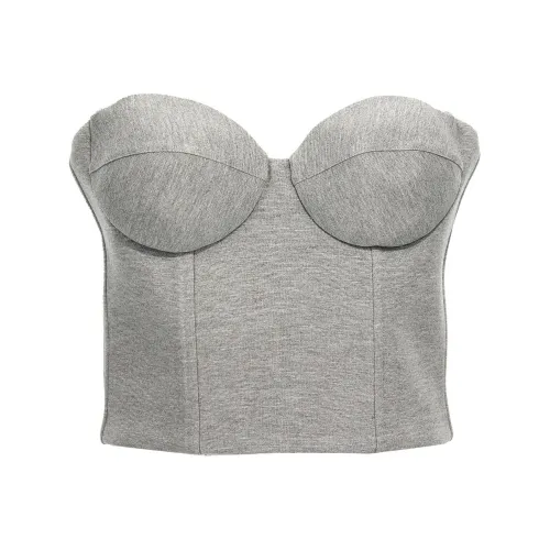 GIUSEPPE DI MORABITO Без бретелек Топ Женский Серый