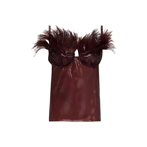 Ferragamo FW24 Топ на бретелях Женский Бордовый