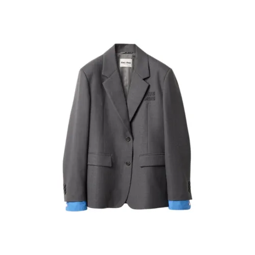 MIU MIU Куртки и Пальто Женские Антрацитовый Серый