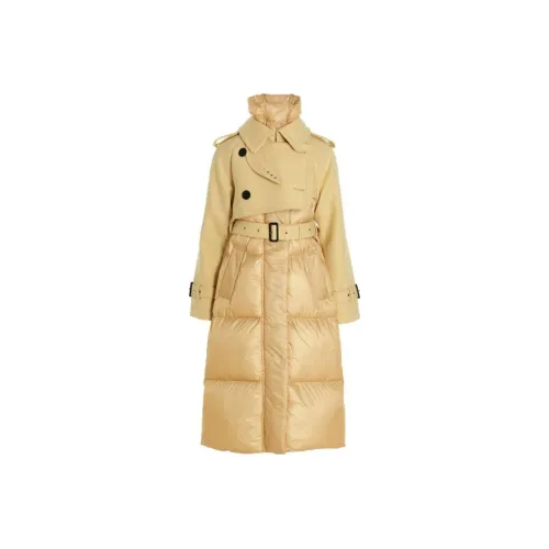Sacai Желтые Женские Пуховики