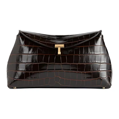 TOTEME Сумка через плечо из коровьей кожи маленькая женская темно-коричневая