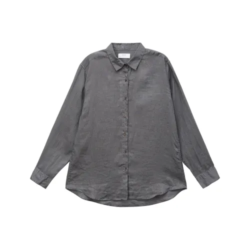 UNIQLO Рубашка Женская Асфальт Серый