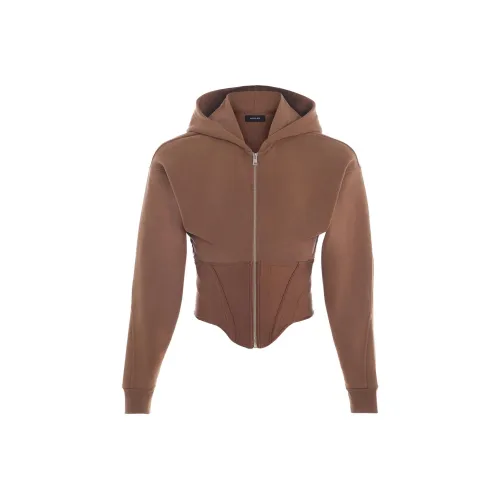 Mugler SS24 Свитшот Женский Коричный