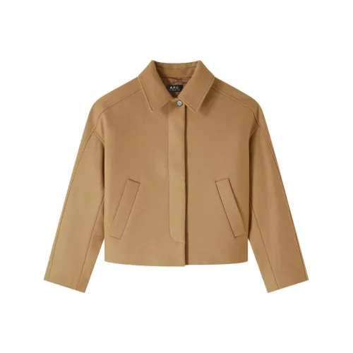 A.P.C SS25 Куртки Пальто Женские CAMEL