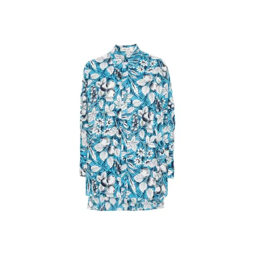 DVF Diane Von Furstenberg SS24 Рубашка Женская Синяя