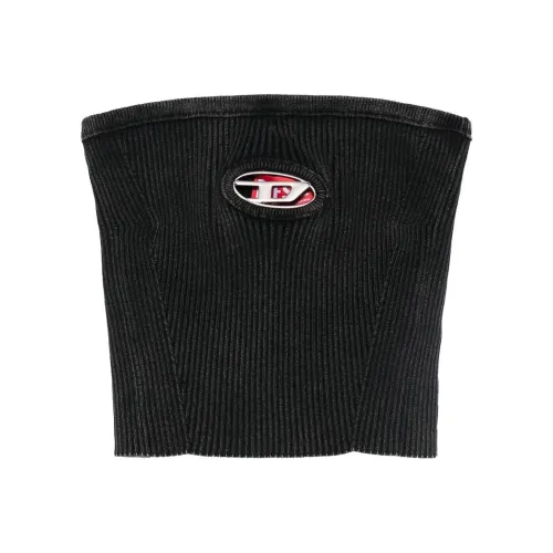 DIESEL Без бретелей Топ Женский Черный