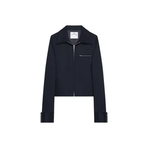 COURREGES SS25 CITY ZIPPED Куртка Куртки Пальто Женские Темно-синий Синий Морской Синий